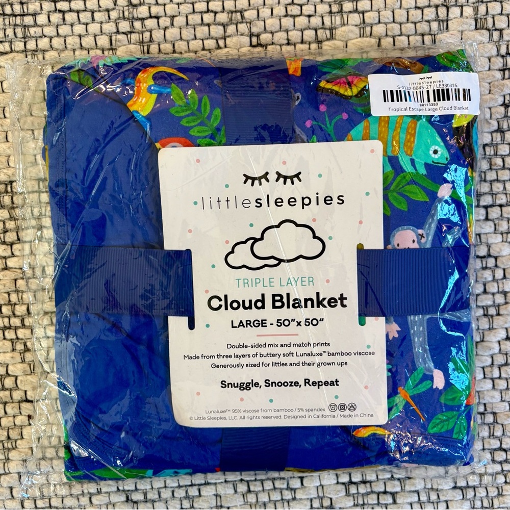 Little Sleepies Jungle Jam Large Cloud Blanket